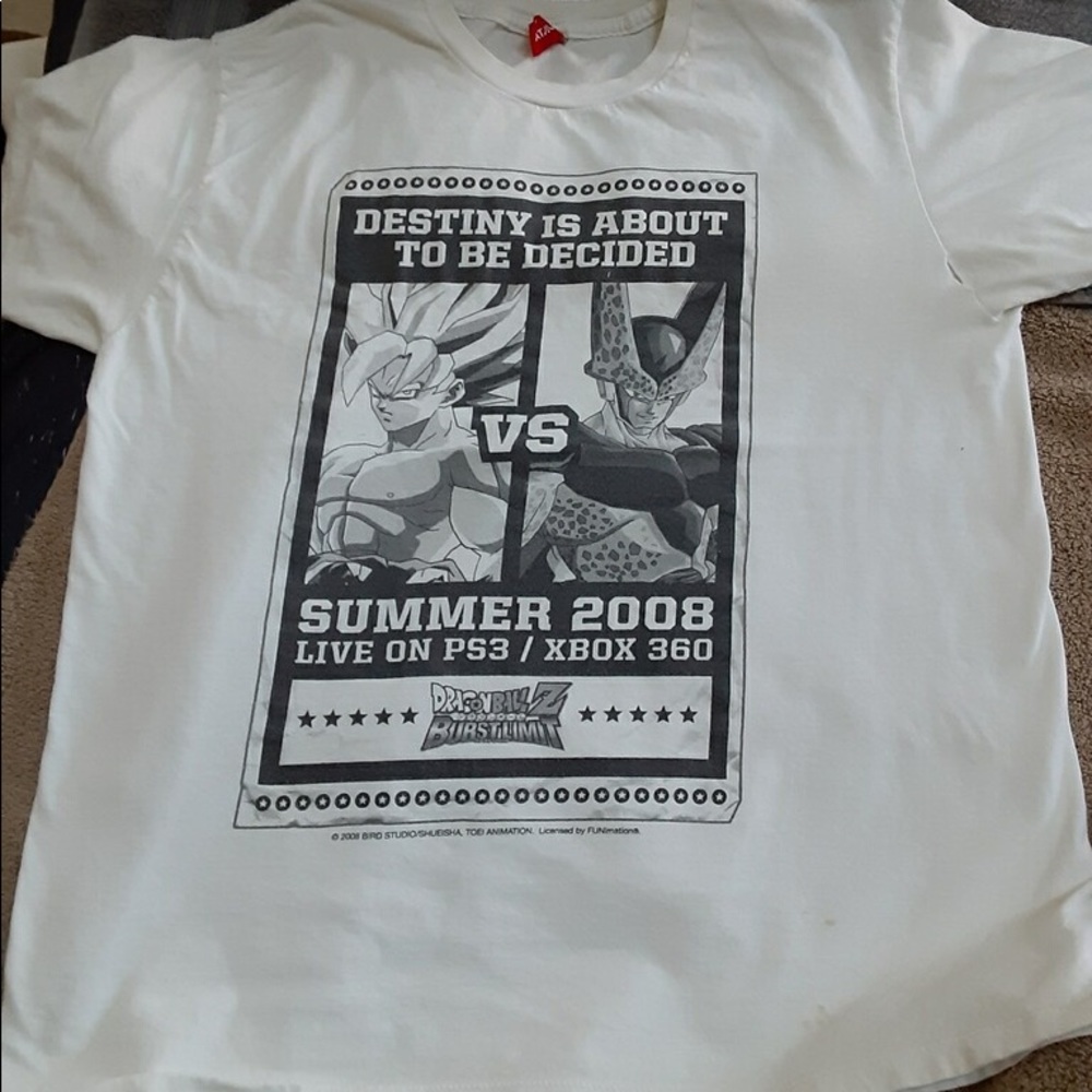 Dragon Ball Z vintage Burst Limit video game promo 2008 PS3 T-shirt